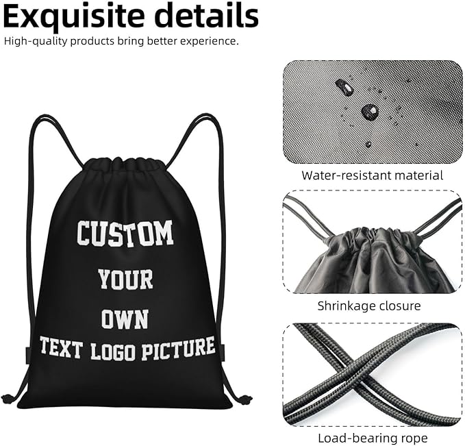 Custom Drawstring Backpack Personalized Drawstring Bag Bulk Plain Sports String Bag Sport Gym Sackpack for Women Men
