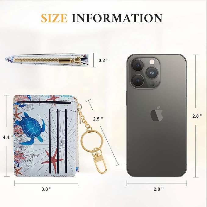 Sodsay Card Case Slim Front Pocket Wallet for Women Credit Card Holder with Keychain | Slim, Credit Card Holder, Front Pocket, with Keychain | Slim