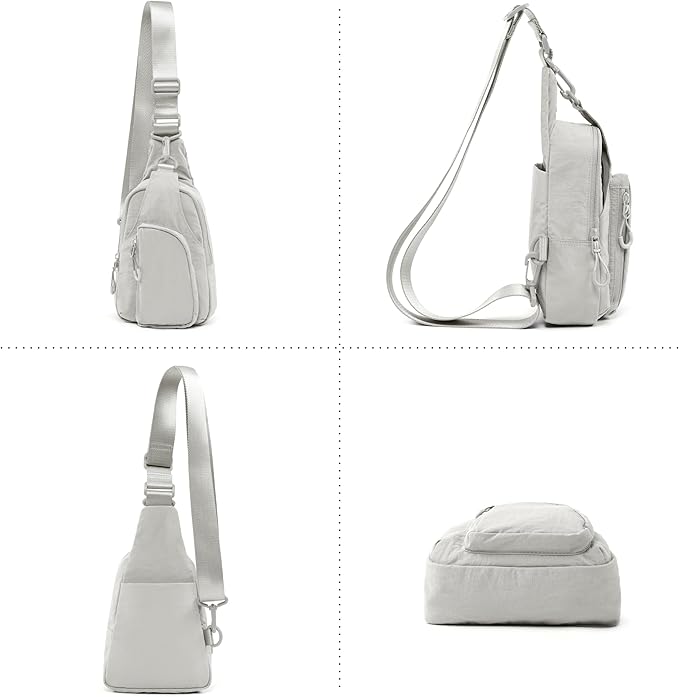 ODODOS Sling Bag with Adjustable Straps Crossbody Chest Bag Lightweight Backpack for Casual Traveling Hiking