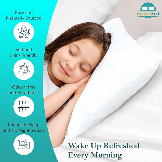 Travel Pillow Case 14x20 Size Set of 2 Envelope Closure Toddler Pillowcase 600 Thread Count 100% Egyptian Cotton Soft & Skin Friendly Travel Pillow Covers 14 x 20, White Solid