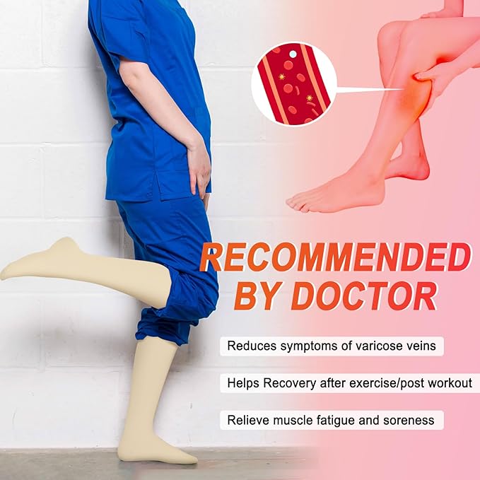 4 Pairs Compression Socks for Women Circulation-Best Support for Nurses,Running,Athletic,Travel