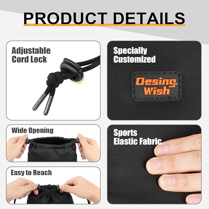Lightweight Headphone Storage Bag, Portable Headset Carrying Pouch Headphone Case Bag Soft Travel Pouch for Over-Ear Headphones/Gaming Headsets/Neckband Earbuds (Small Black)