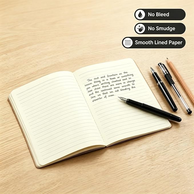 Wotion Lined Notebook 16 Pack, A5 Journals to Write in for Travel, 60 Pages/30 Sheets, 8.3" x 5.5", Thick Paper Notebooks for Students Office Women Men, Travel Journal Diary Planner Set