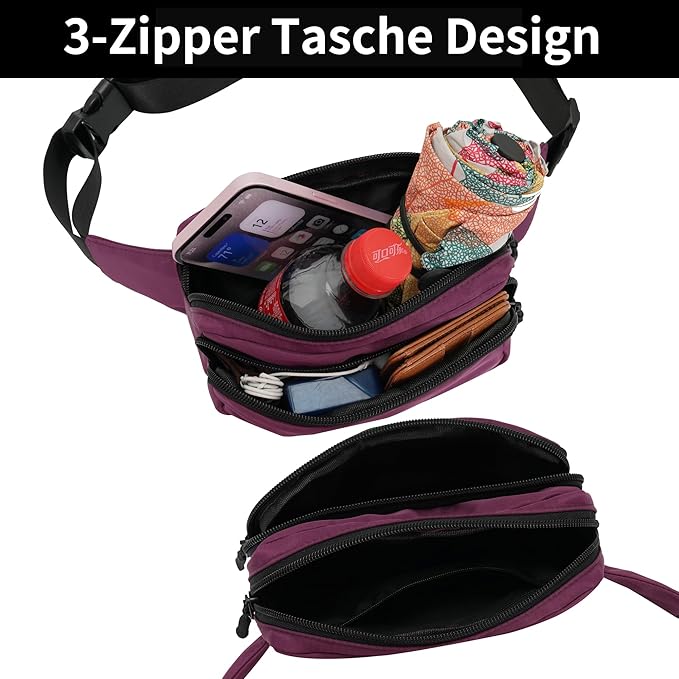 Fanny Pack Nylon Mini Belt Bag Everywhere Belt Bag for Women Water Repellent Waist Packs Crossbody Bags with Adjustable Strap