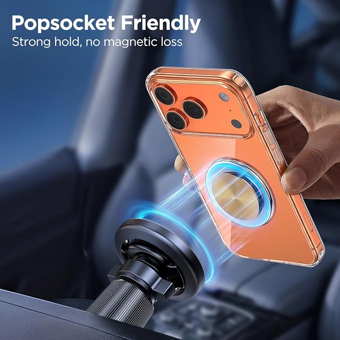 Miracase Car Phone Holder for Magsafe [Strong Magnets] Magnetic Phone Holders for Your Car, 360°Adjustable Air Vent Hands Free Cell Phone Mount Cradle Fit iPhone 17-12 & All Smartphones, Black