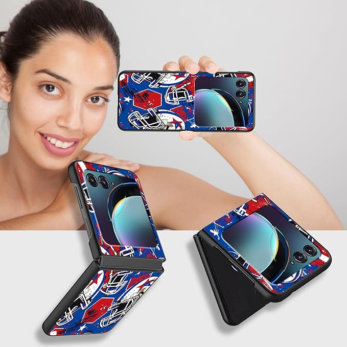for Motorola Moto Razr Plus 2024 Case,for Moto Razr 50 Ultra Case Cute Slim Hard PC Thin Anti-Scratches Shockproof Protective Phone Cover for Motorola 50 Ultra,Colorful Baseball Hat