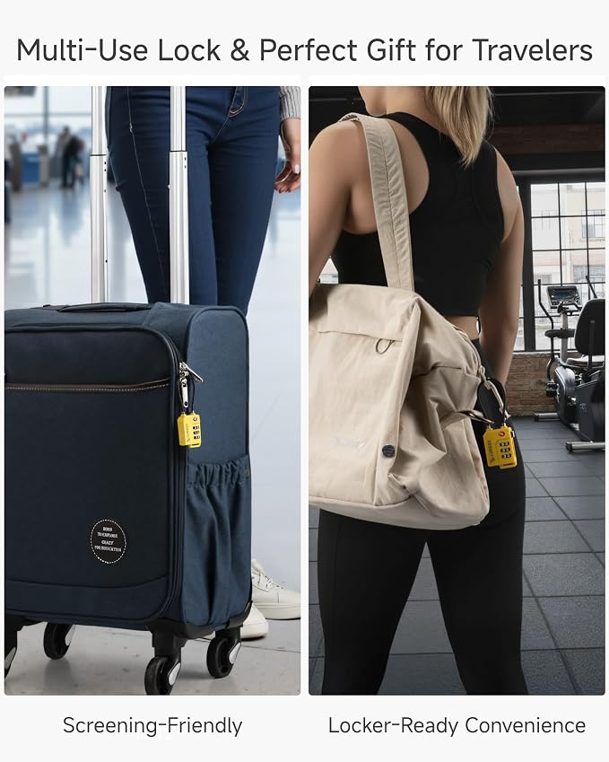 LUGGEX TSA Locks for Luggage, Suitcase Locks TSA Approved, Luggage Locks, Gift Box, Ease of Use & Durable(Blue,4 Pack)
