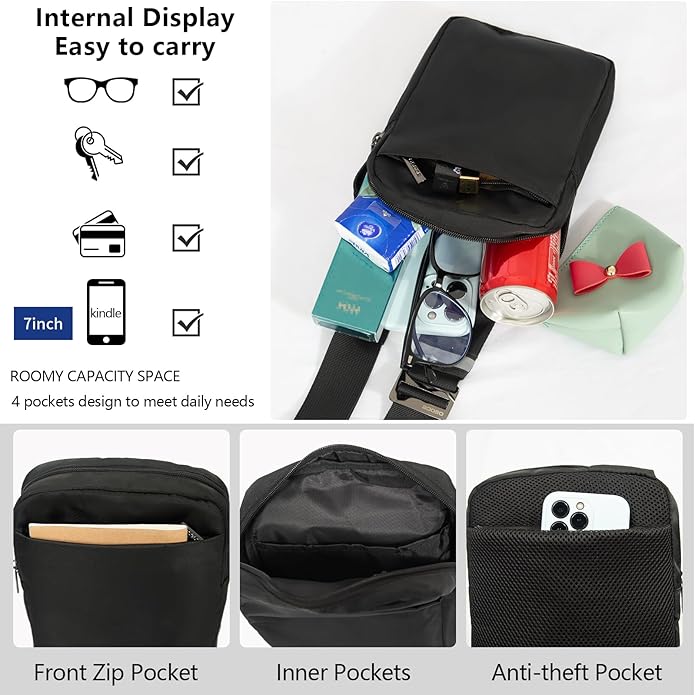 OSOCE Sling Bag, RFID Anti-Theft Lightweight