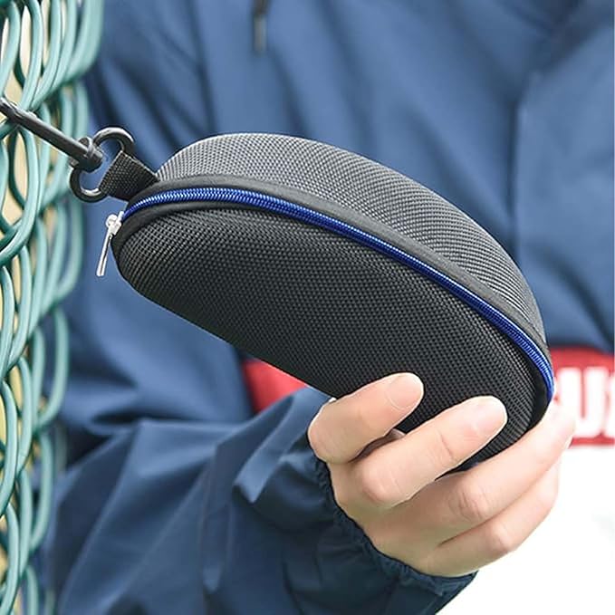 3 Pack Zipper Shell Eyeglasses and Sunglasses Case with Plastic Carabiner Hook