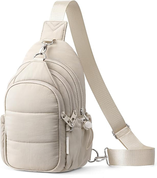 TOPEAST Sling Bag for Women, Anti-Theft Crossbody Bag with RFID Blocking & Water Bottle Holder for Travel, Water-resistant