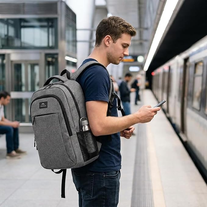 MATEIN Extra Large 18.4 Inch Laptop Backpack, Travel Computer Backpack TSA Friendly, Anti Theft College Backpack Flight Approved Business Work Big Bag for Women Men, Grey