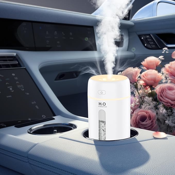 ZPP Humidifier for Bedroom Portable Mini Humidifier with 7-color Lights for Car,Home,Office,Travel with Night Light, Auto Shut-Off