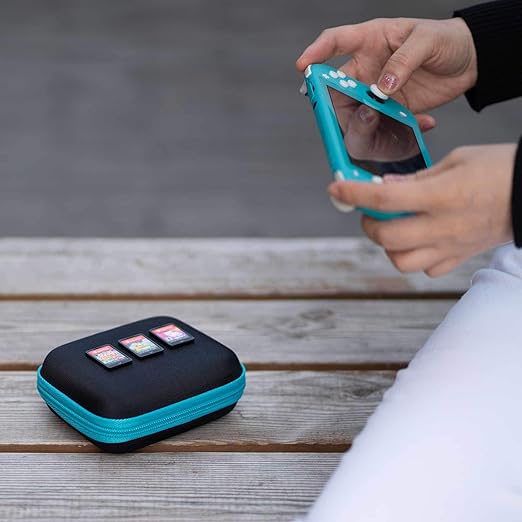 ButterFox 45+12 Switch Game Case for Nintendo Switch (45 physical+12Micro SD digial slots), Switch Game Card Storage Holder or SD Memory Card Case (45 Blue/Black)