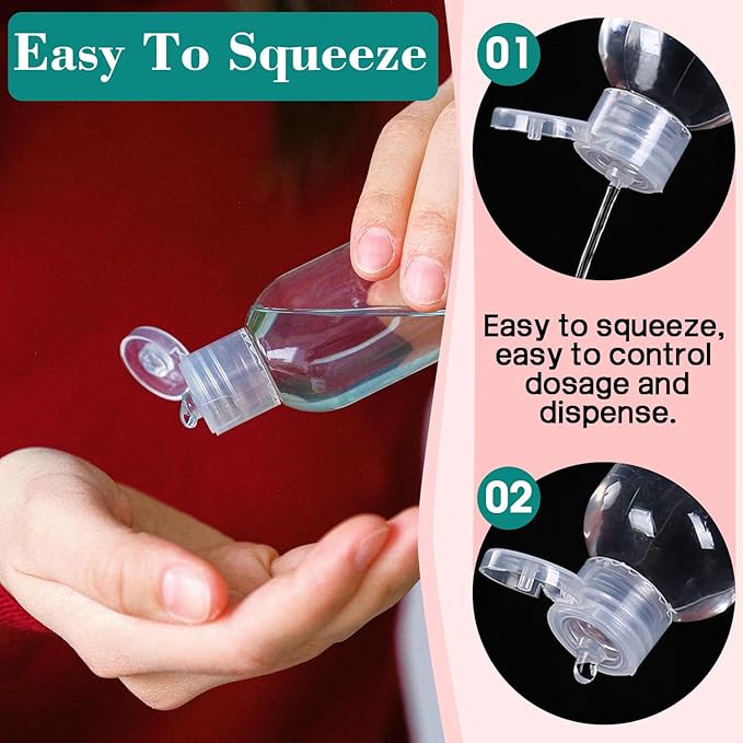 10 Pack Empty 3.4 oz Travel Bottles Tsa Approved Leakproof Plastic Squeezable Small Bottles for Toiletries Liquids Travel Essentials with Flip Cap