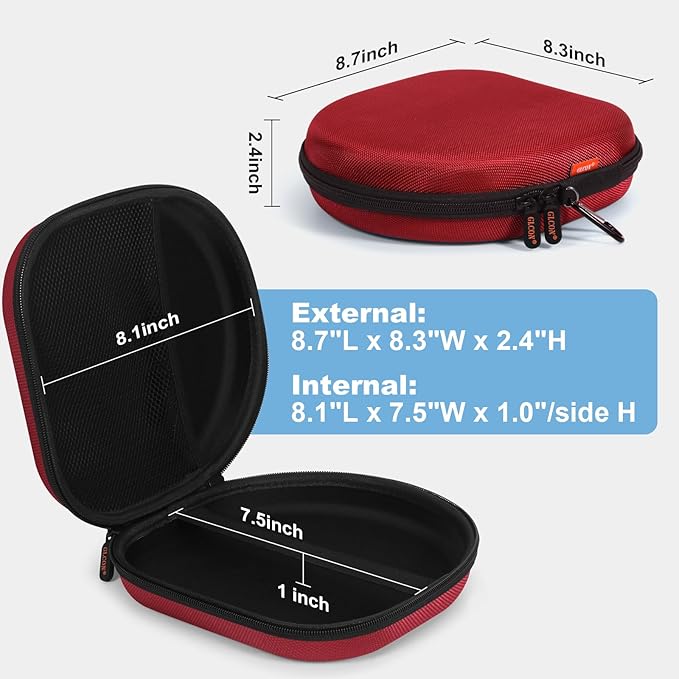 Hard Shell Headphone Case - Durable Zipper Travel Case Portable Carrying Pouch Bag Compatible with Sony WH-CH520/WH-CH720N, JBL Tune 510BT/720BT/520BT/770NC, Soundcore Q20 Q20i Q30, Jlab Headphones