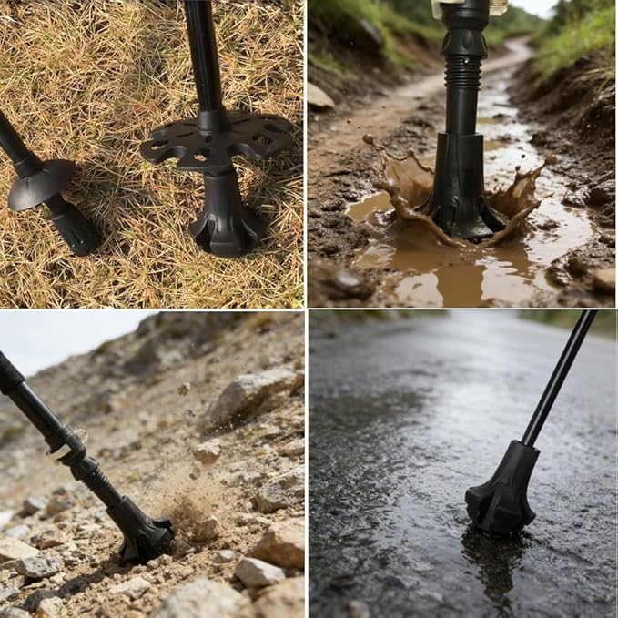 Walking Stick Tips Rubber 4pcs Trekking Pole Tips Replacement- Rubber Feet for Hiking Poles, Walking Sticks, Trekking Poles | Rubber Tip for Walking Sticks Hiking Trekking Poles Boot Tips Rubber Feet