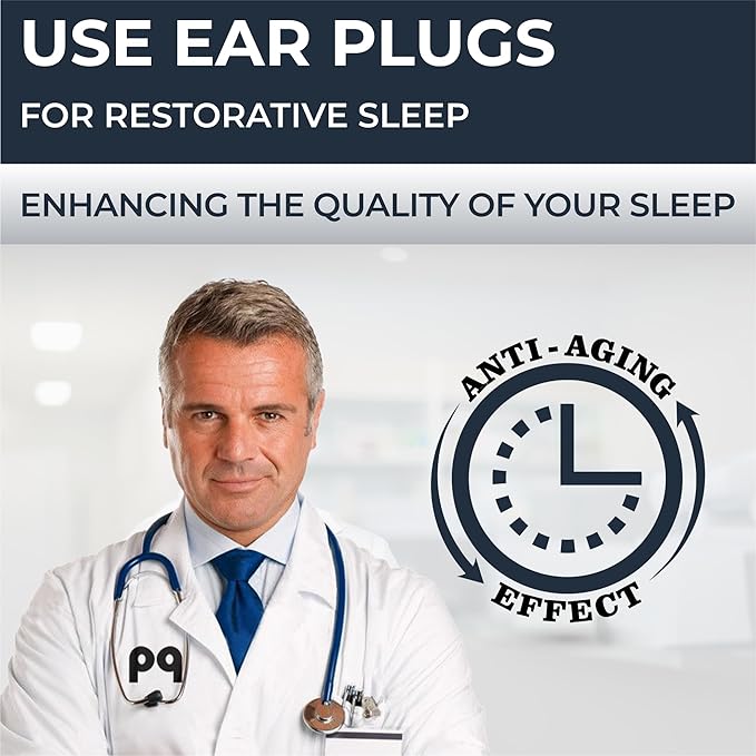Peace&Quiet PQ Wax Ear Plugs for Sleeping - 30 Silicone Wax Earplugs for Sleeping and Swimming, Gel Ear Plugs for Noise Cancelling, Sleeping Earplugs, Sound Blocking Level of 32 Db, Color: Blue