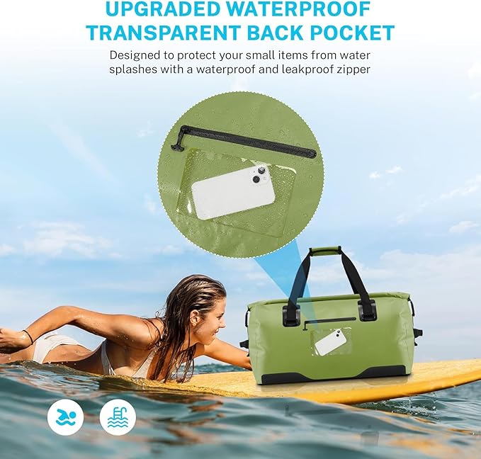 Gonex Extra Large Waterproof Duffle Travel Dry Duffel Bag Heavy Duty Bag with Durable Straps & Handles for Kayaking Paddleboarding Boating Rafting Fishing