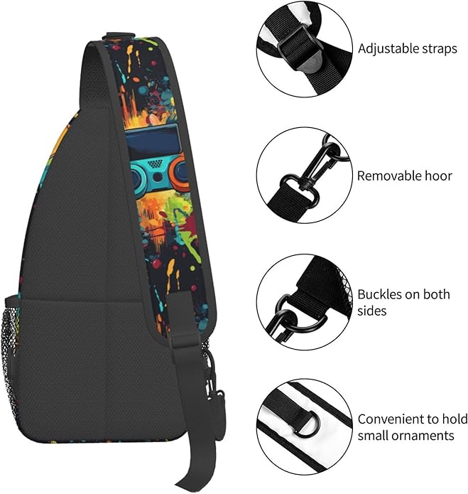 Sling Backpack Unisex Crossbody Chest Bag Shoulder Chest Bag For Women Men Hiking Travel