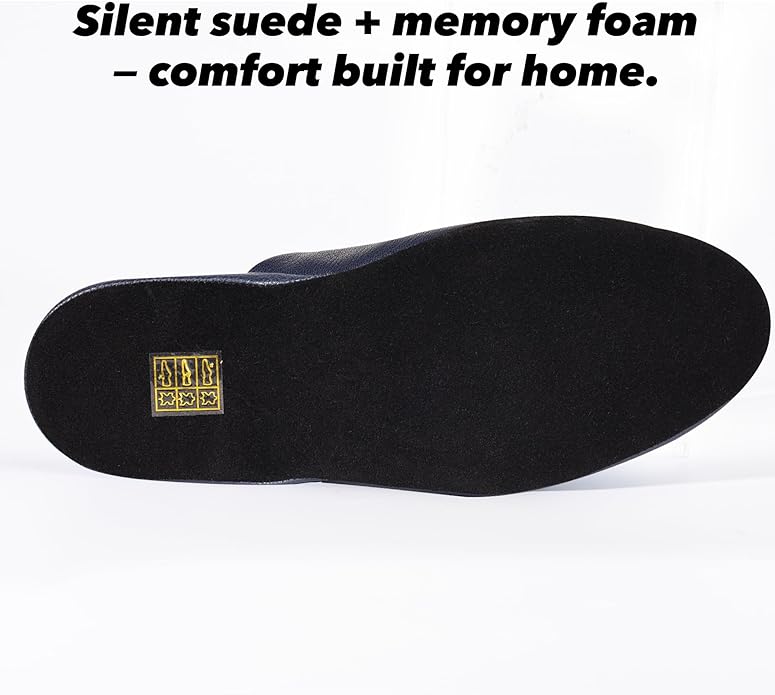 PAMIR Women's Hand-Turned Scuffs, Genuine Leather Indoor House Slippers with Memory Foam