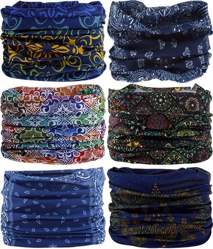 VANCROWN Headband Neck Gaiter Head Wrap Headwear Face Mask Magic Scarf Bandana for Men and Women