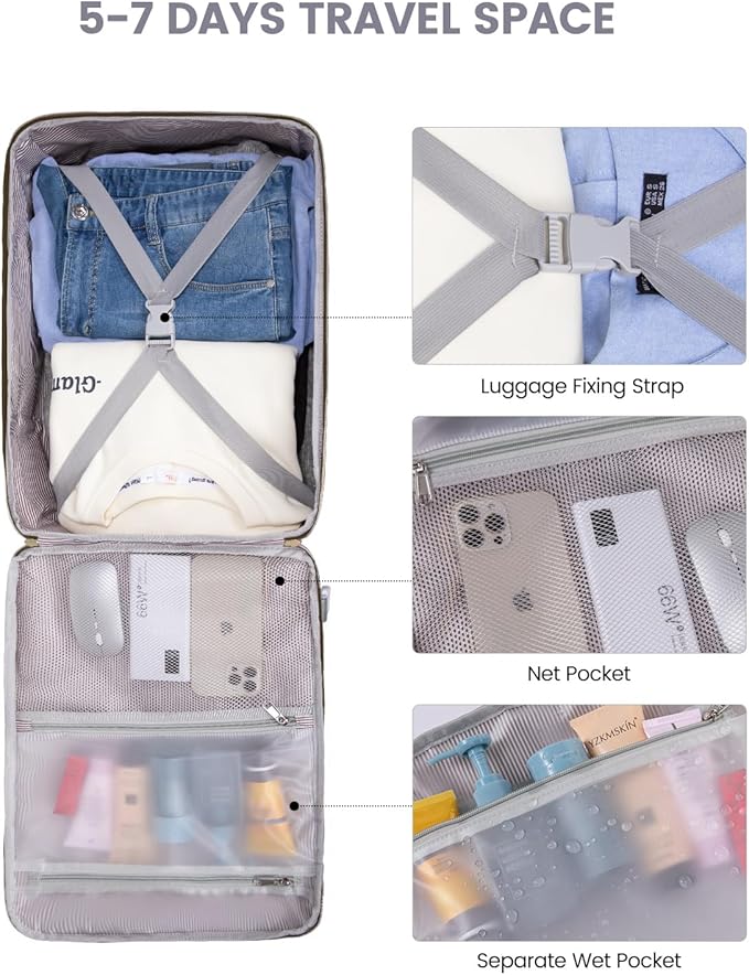 LOVEVOOK Large Travel Backpack for Women & Men, 40L Carry on Backpack for Airplanes, TSA Personal Item Travel Bag fits 17" Laptop, Waterproof Travel Essentials Airline Approved with 3 Packing Cubes