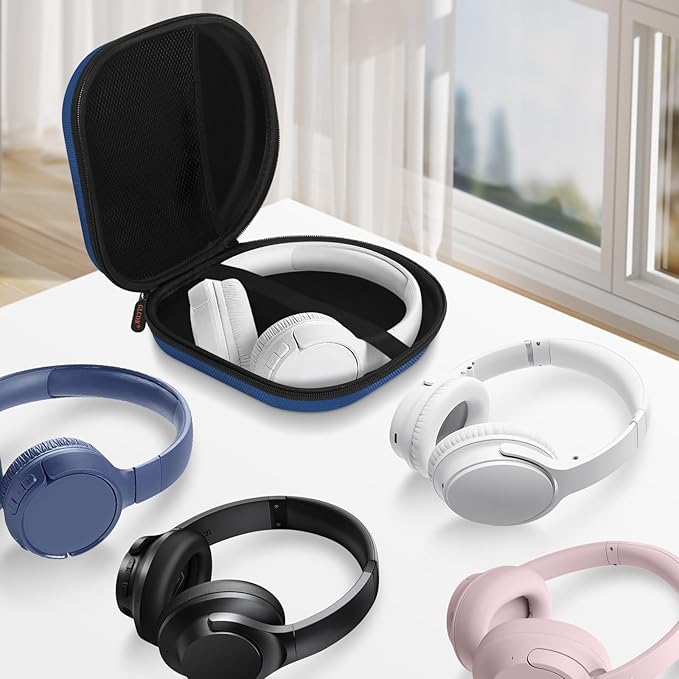 Headphone Case Hard Shell - Portable Zipper Carrying Case Headphones Travel Pouch Bag Compatible with JBL Tune 770NC 720BT 520BT 510BT/ JBL Live 770NC/ Sony WH-CH720N WH-CH520/ Soundcore Q20 Q20i Q30