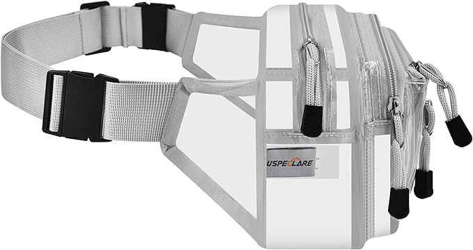 Clear Bag Stadium Approved Clear Fanny Pack for Women for Work,Multi-purpose Waist Bag for Travel & Sporting Event