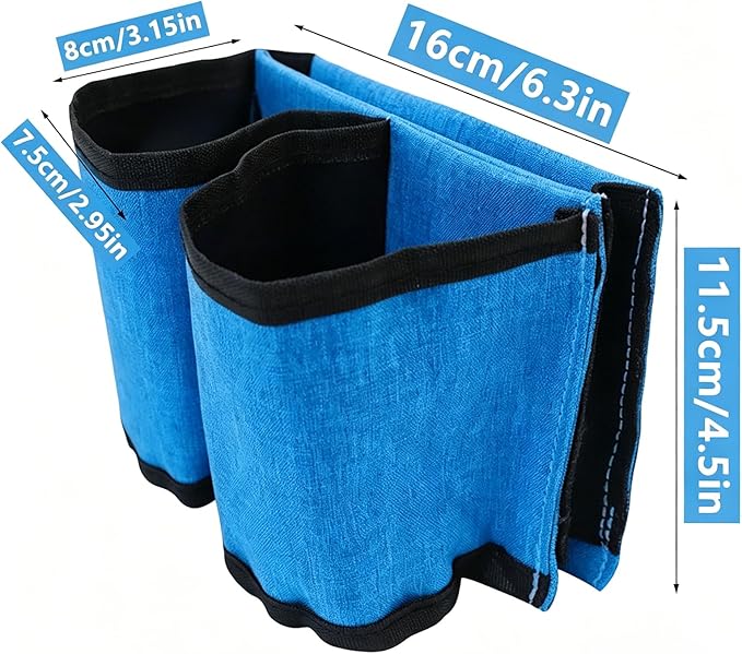 Luggage Travel Cup Holder - Hands-Free Double Coffee Carrier for Suitcases, Ideal for Flight Attendants, Business Trips, Airport Transfers & Train Journeys (Royal Blue)