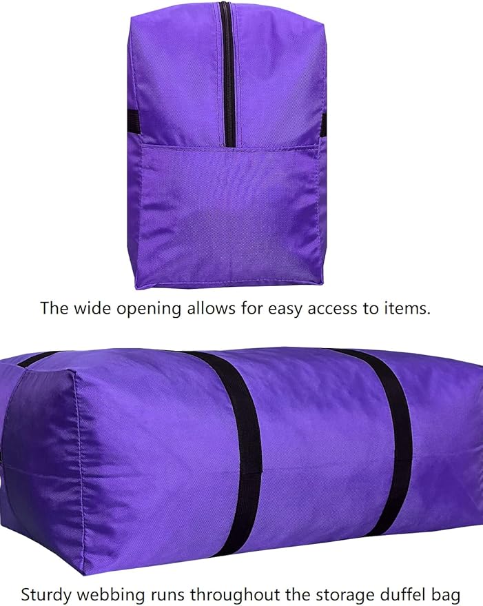 DoYiKe Extra Large Storage Duffle Bag with Zippers and Handles, Big Foldable Duffle Bag for Travel
