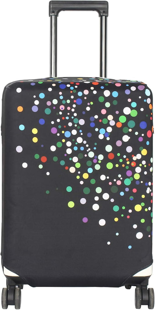 HYPER VENTURE Washable Luggage Cover - Fashion Suitcase Protector Fits 18-22 Inch Luggage (Color Dots, S)