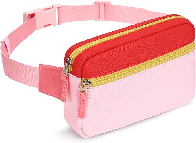 Fanny Pack Birthday Graduation Gifts for 7 8 9 10 11 12 13 Year Old Teen Girls Her Kids, Preppy Cute Trendy Stuff Colorblock Crossbody Bag Adjustable Belt Bags for Travel Essentials