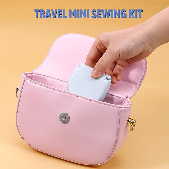 EupHHonycs 10 Pieces Mini Travel Sewing Kit Portable Travel Sewing Box Kit Portable Small Emergency Sewing Tool with Needle and Thread Scissors for Beginner Traveler Hotel Charity Homeless