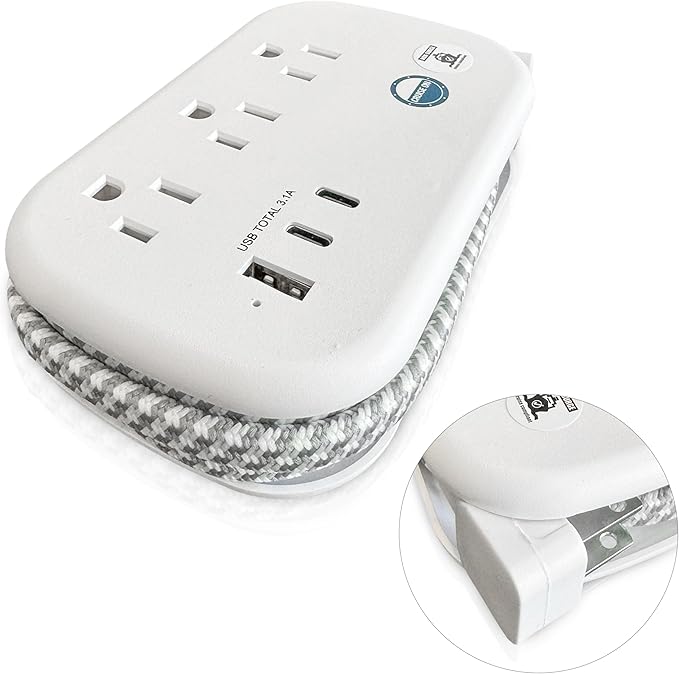 Cruise Approved Power Strip Non Surge Protector - 3.3 ft Wrapped Travel Extension Cord, 2 USB-C, 1 USB, 3 AC Outlet, Cruise Ship Essentials for Carnival, Princess & Major Lines in 2026 & 2027