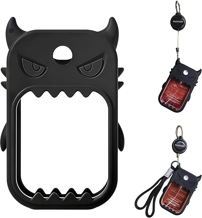 Silicone Case for Touchland 1FL.OZ Sanitizer. Cute protective holder with retractable lanyard & keyring.