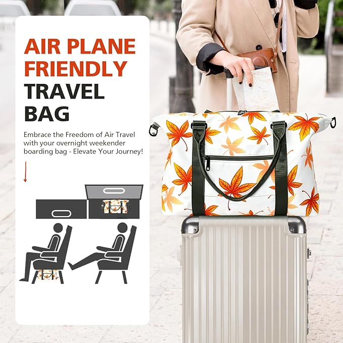 TOPBAG Travel Duffle Bag, Waterproof Weekender Carry On Tote Bags for Women, Sport Gym Bag for Men, Hospital Bag for Labor and Delivery, Overnight Luggage Bag with Trolley Sleeve Coral