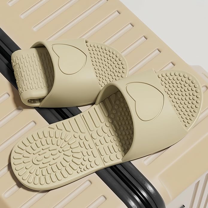 Shower Shoes Travel Foldable Portable Non Slip Slippers for Hotel Guests Swimming Spa Unisex Men Women Lightweight EVA Bathroom Slides Quick Drying Water Resistant Footwear