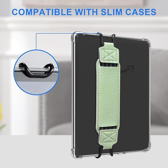 HoYiXi Universal Soft Hand Strap for 6-7 Inch eReader Tablet, Compatible with Kobo/Pocketbook/Tolino/Paperwhite/Nook, High Elasticity Hand Strap for Tablet, Green