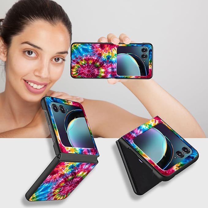 for Motorola Razr 2025 Case,for Moto Razr 60 Phone Case Cute Slim Hard PC Ultra-Thin Anti-Scratches Shockproof Protective Phone Cover,Colorful