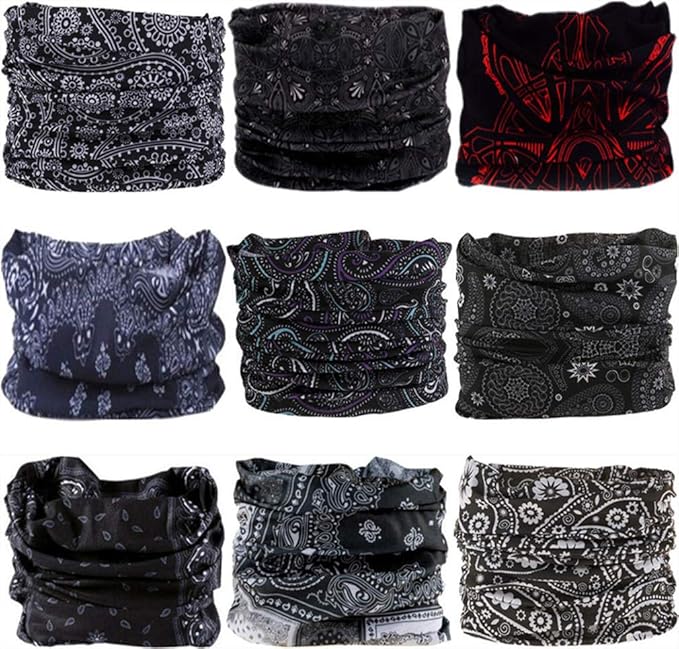 VANCROWN Headband Neck Gaiter Head Wrap Headwear Face Mask Magic Scarf Bandana for Men and Women