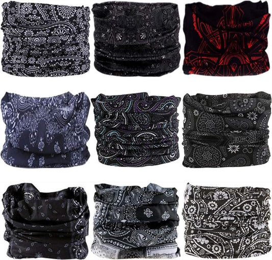VANCROWN Headband Neck Gaiter Head Wrap Headwear Face Mask Magic Scarf Bandana for Men and Women