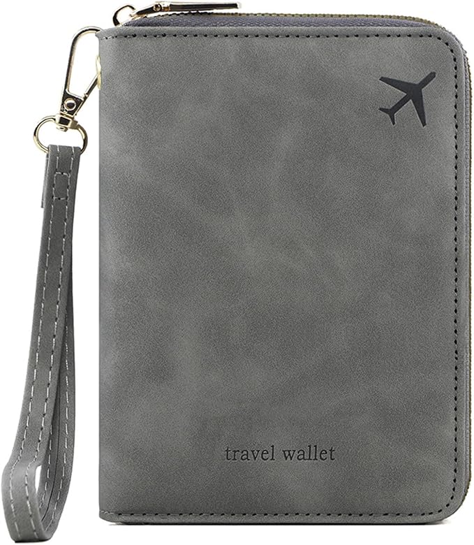 Passport Holder for Travel Women and Men RFID Passport Holder with Zipper Passport Case Passport cover Passport Wallet Travel Essentials and Accessories