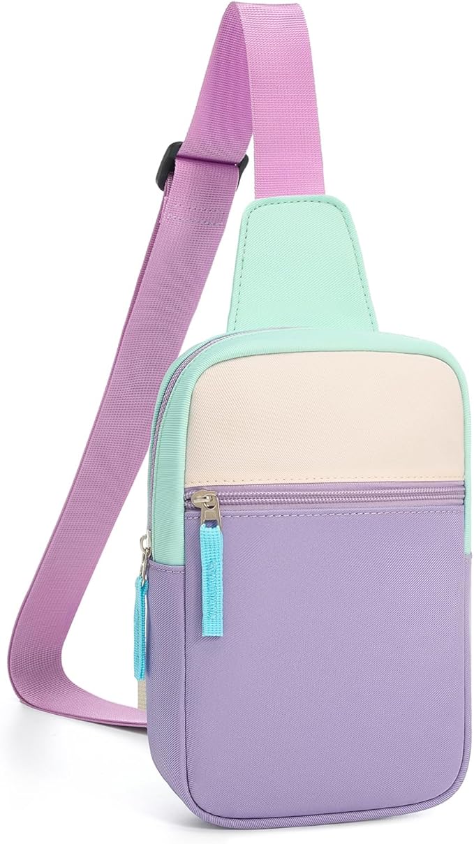 Birthday Gifts for 8 9 10 11 12 Year Old Teens Girls Kids, Fanny Pack Crossbody Bag Sling Belt Bags Purse, Dorm Travel Essentials for Girls Fashion, Preppy Tween Teen Girl Gift Trendy Stuff