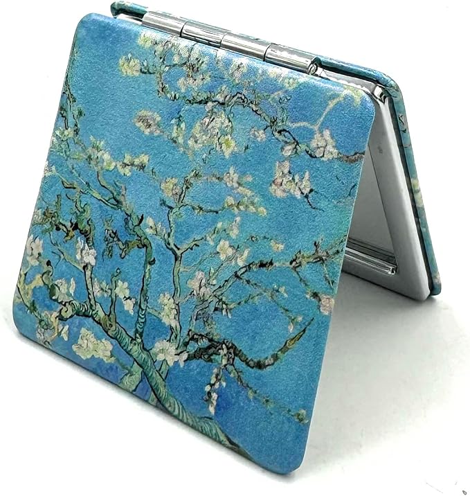 Compact Mirror Purse Mirror Small Makeup Mirror Travel Mirror Mini Pocket Mirror Lipstick Mirror Almond Blossom Van Gogh Art Artistic Gifts for Mum