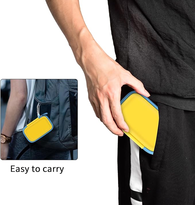 PAIYULE SSD Case for SanDisk Extreme Portable SSD Old & New Model and Extreme PRO,Hard Shell Protective Storage Bag, Fits 1TB 2TB 4TB 8TB External Solid State Drive for Travel (Yellow)