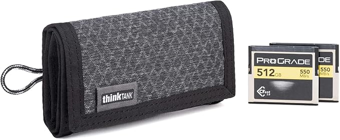 Think Tank Pixel Pocket Rocket Memory Card Folding Wallet for 10 CFast or CF Express Type B Memory Cards (Black Slate)