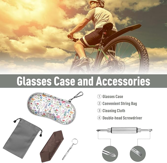 FINTIE Sunglasses Case, Hard EVA Shell Shockproof Sport Glasses Case with Metal Carabiner Travel Zipper Eyeglasses Holder