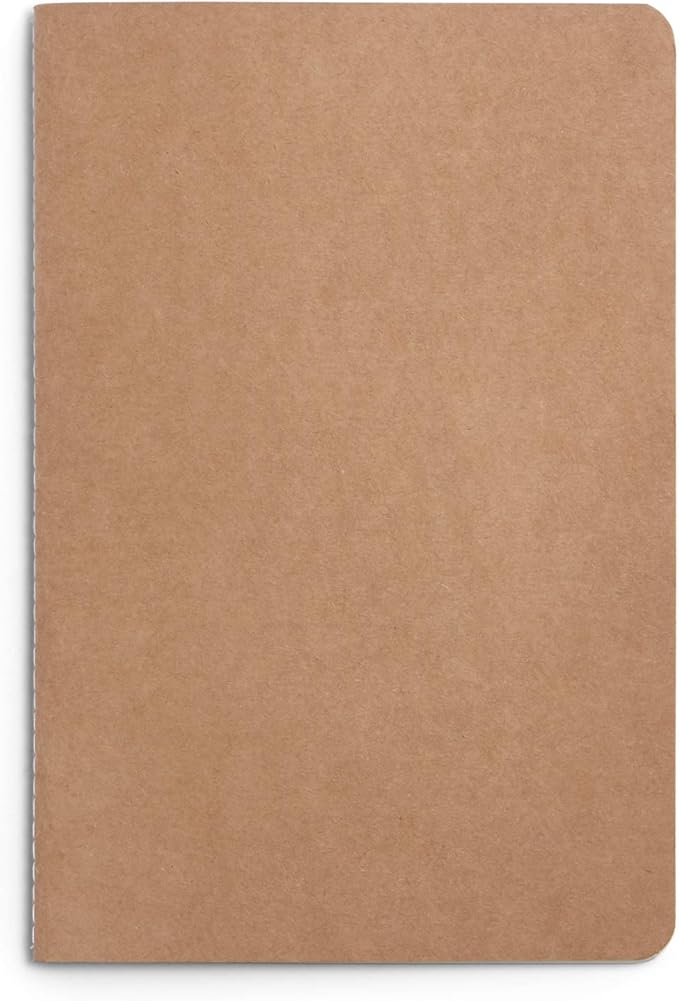 Blue Summit Supplies Travel Journals, Bulk 6 Pack Journal Set with Lined Paper, Lightweight Journal with Kraft Paper Covers, 8.25” x 5.5” (21cm x 14cm), 60 Pages, Set of 6