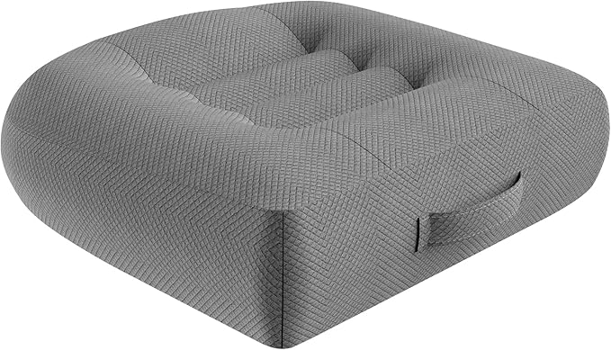 Adult Booster Seat Cushion, Car Seat Cushions for Short People/Thick Office Chair Booster Seat Increase Field of View, for Trucks, Car, Office Chair, Home, Wheelchair,Angle Lift Seat Cushion (Grey)