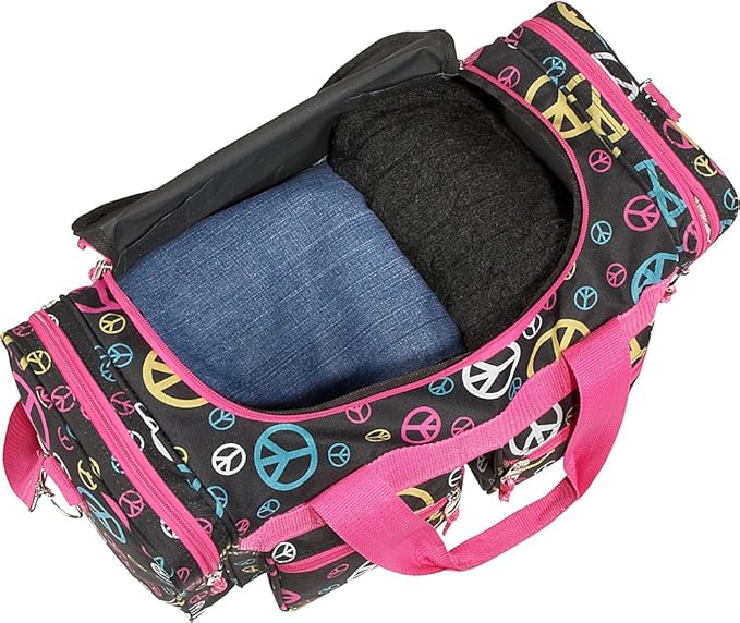 Rockland 19" Polyester Duffel Bag, Pink Giraffe